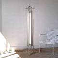 Sculptural Stainless Steel Floor Lamp