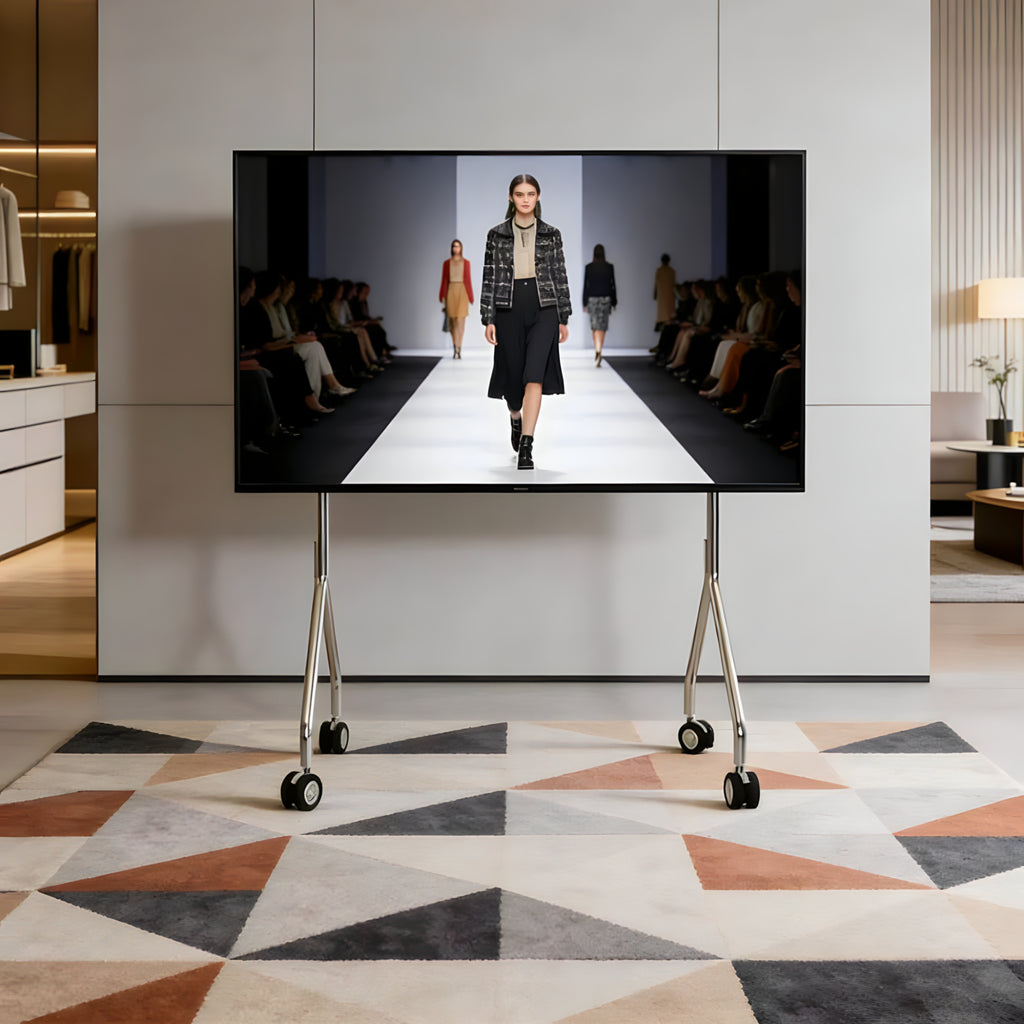 Stainless Steel Mobile TV Stand