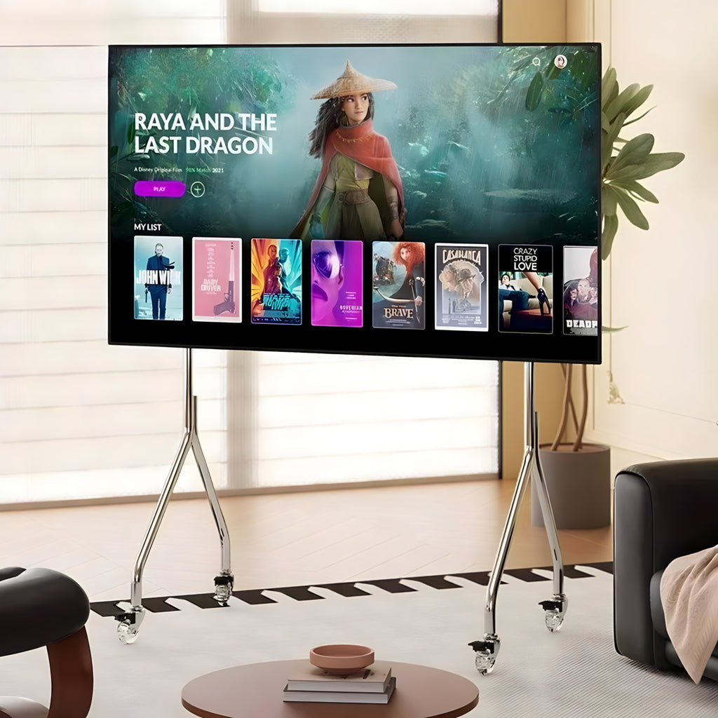 Stainless Steel Mobile TV Stand