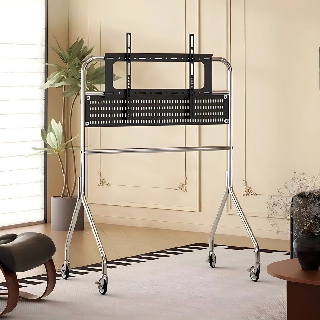 Stainless Steel Mobile TV Stand