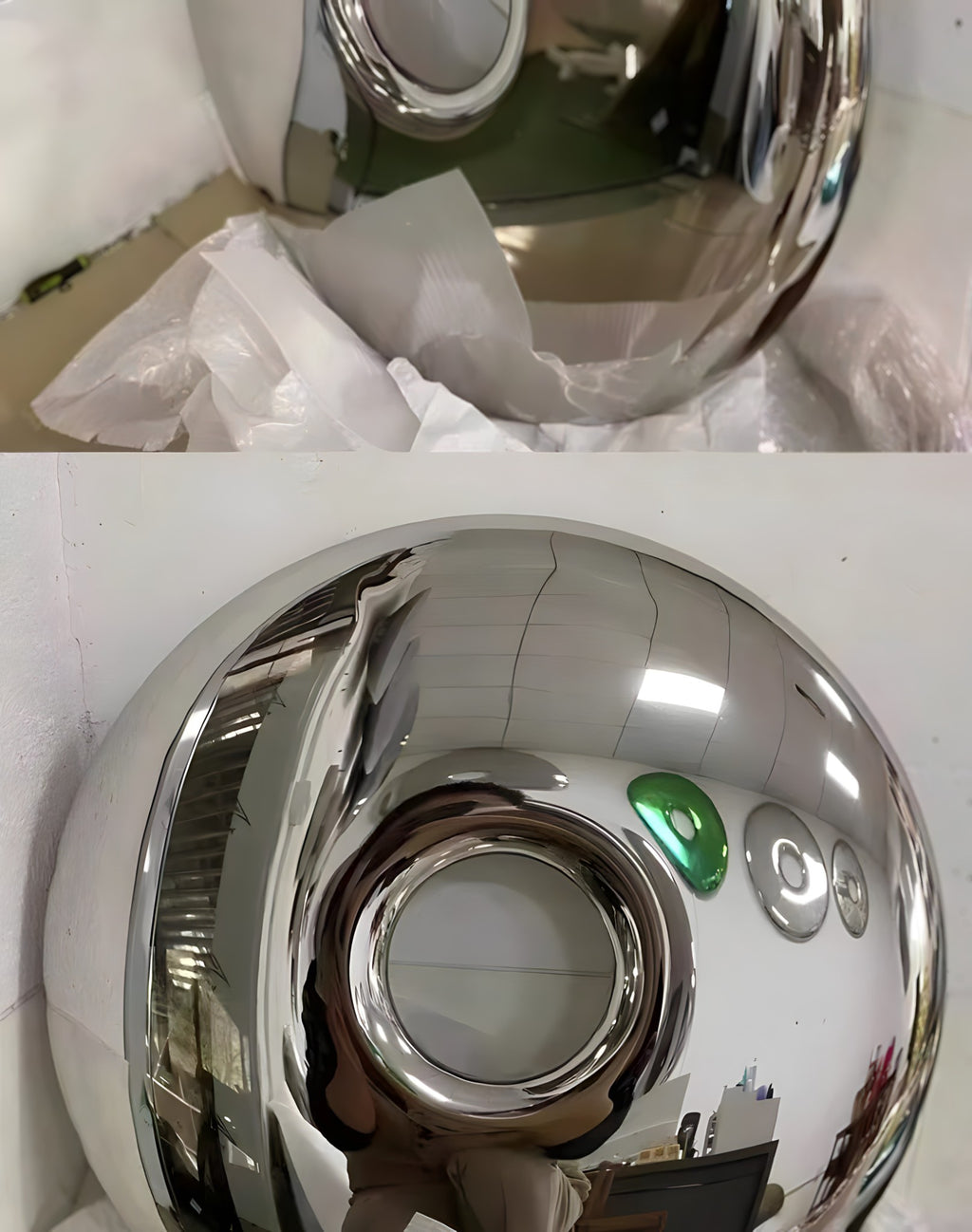 Stainless Steel Ring Wall Mirror