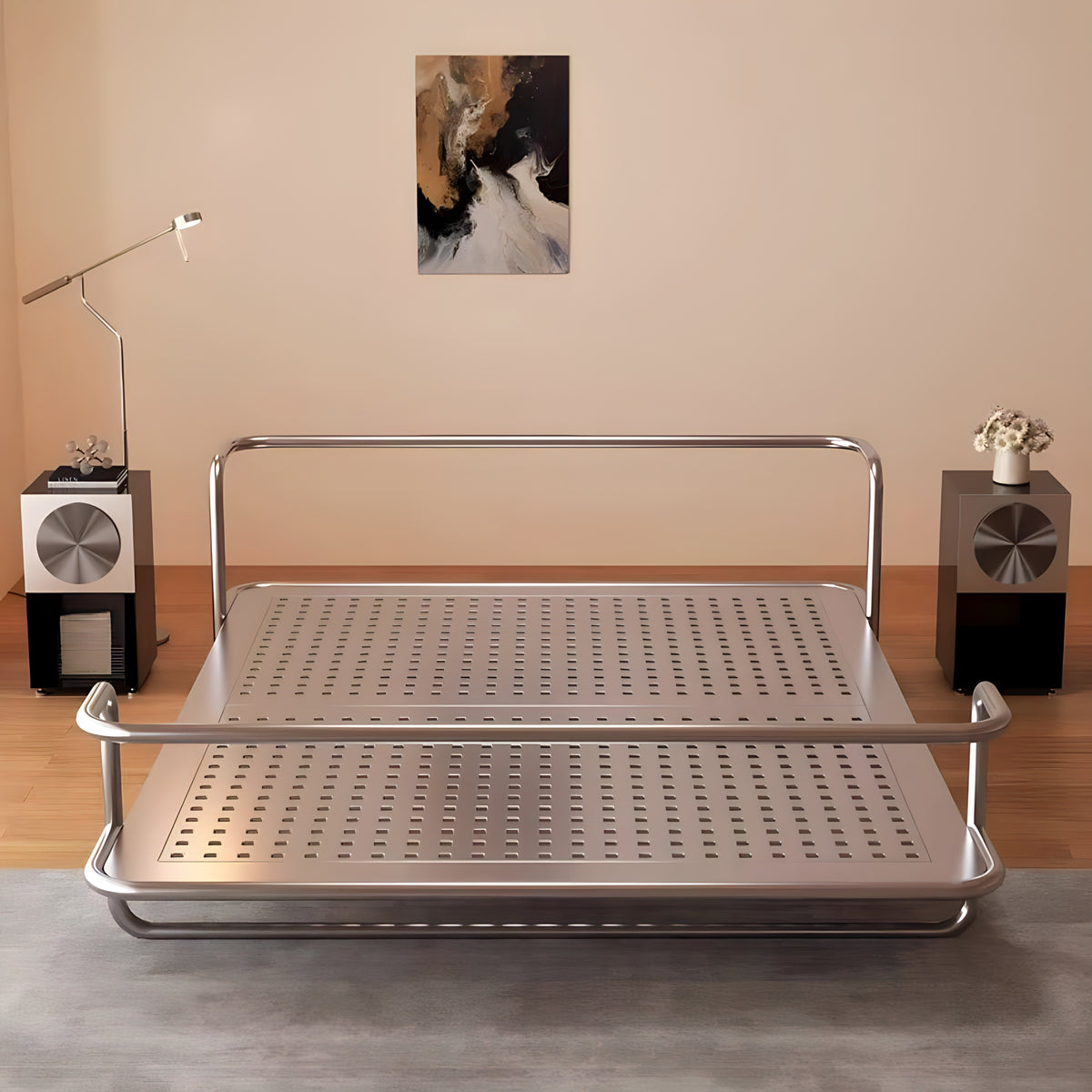 Suspended Stainless Steel Double Bed