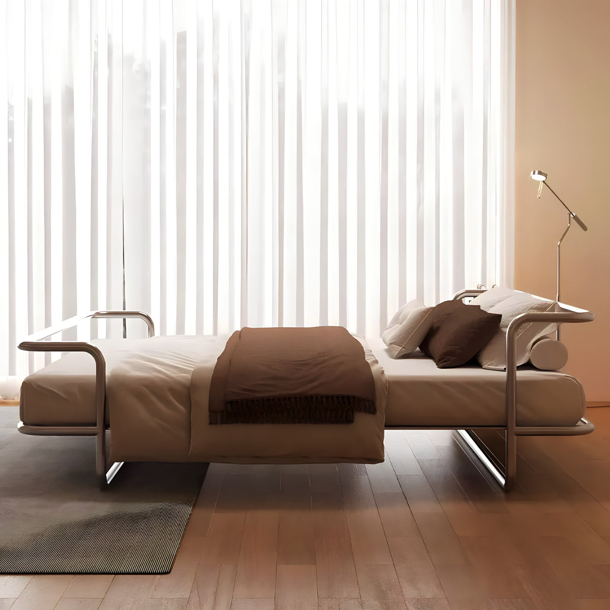 Suspended Stainless Steel Double Bed