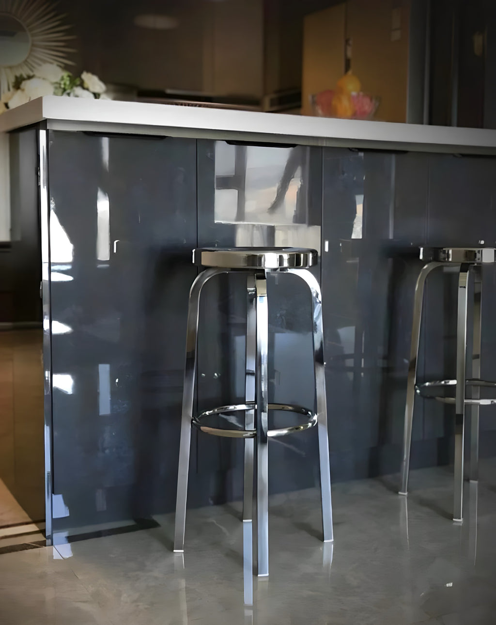 Swivel Stainless Steel Bar Stool