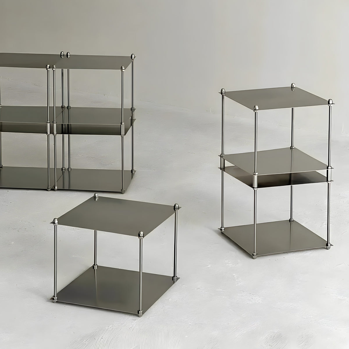 Tiered Stainless Steel Display Stand