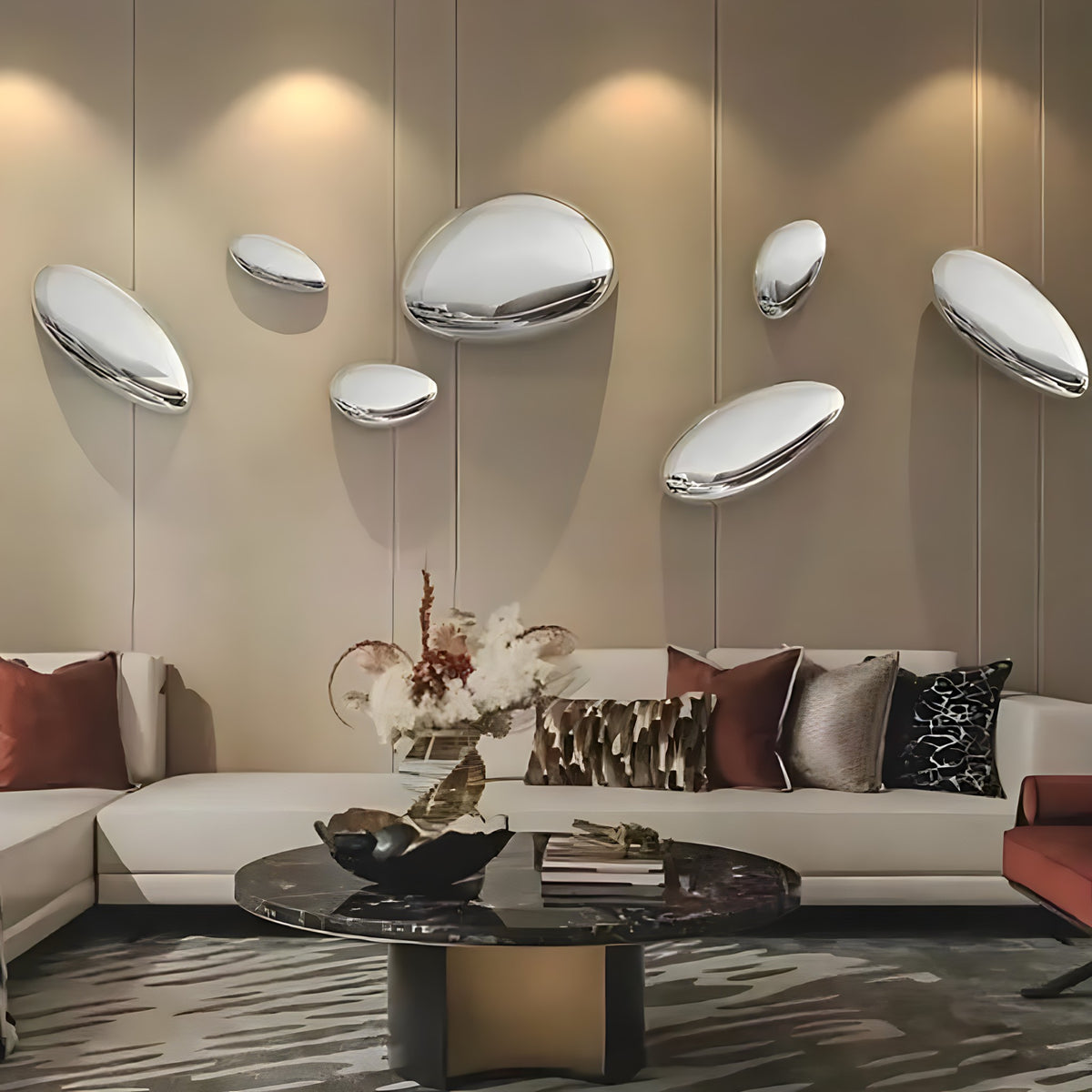 Water-Drop Metal Wall Decor