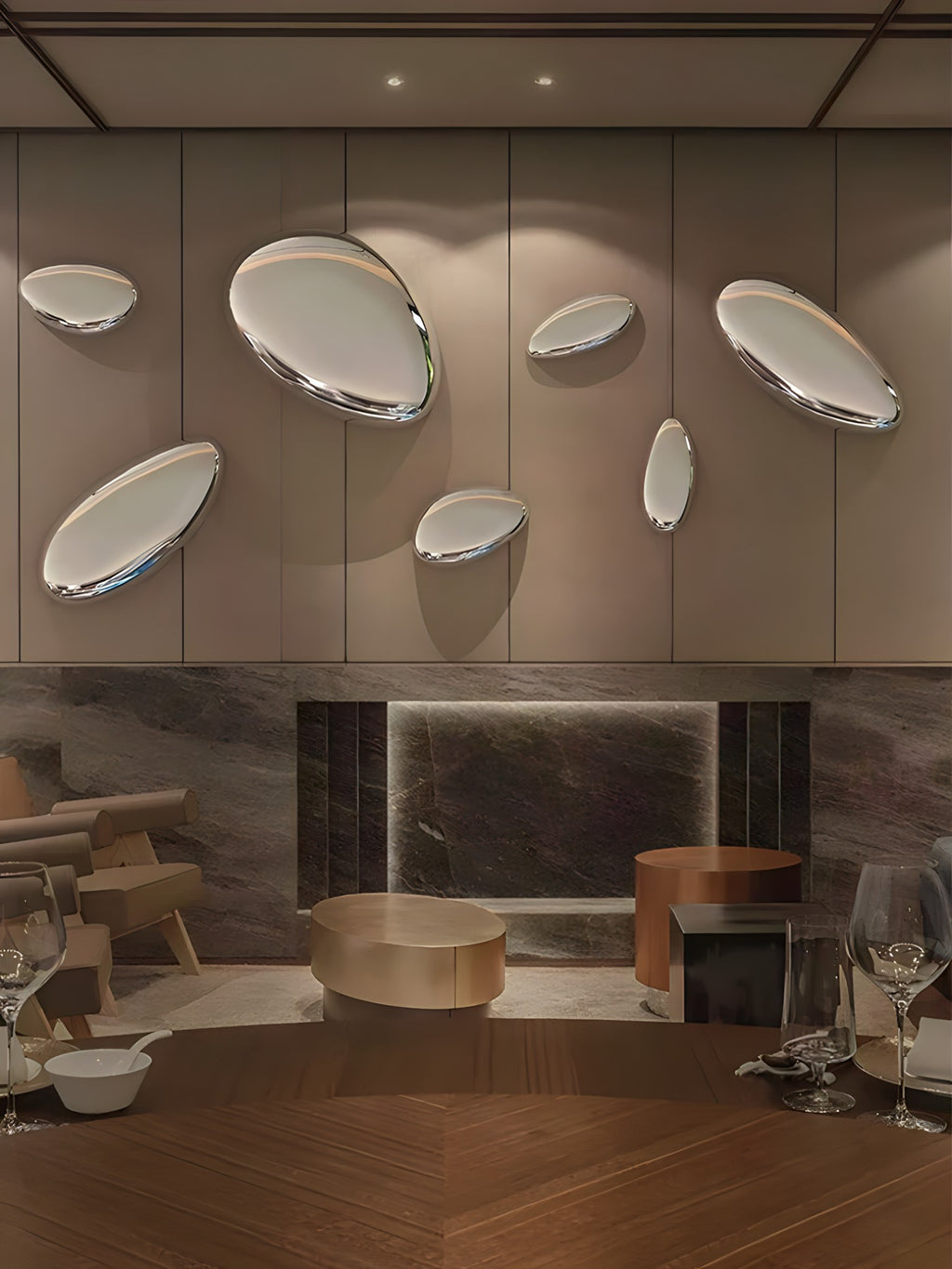 Water-Drop Metal Wall Decor