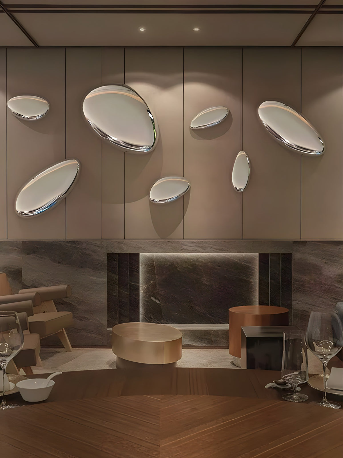 Water-Drop Metal Wall Decor
